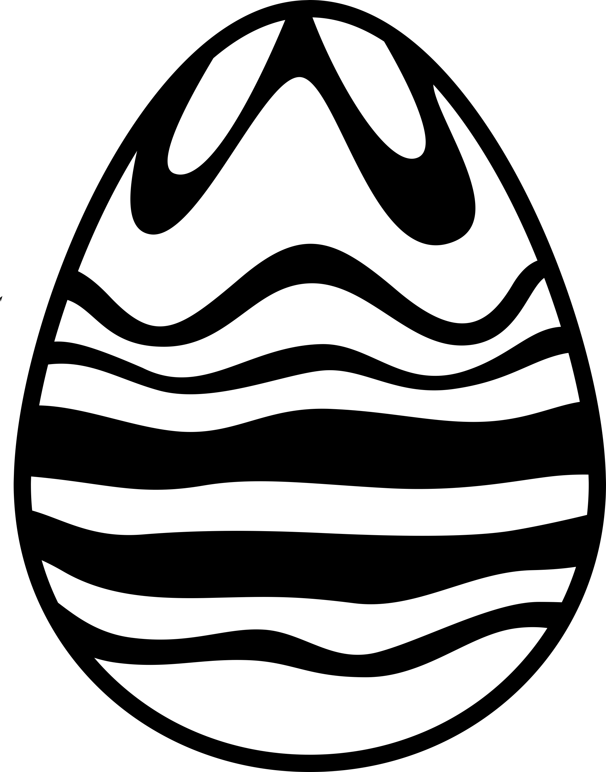 Easter Egg Of White And Black Chocolate Lines Design Svg Line Art Free Vectors